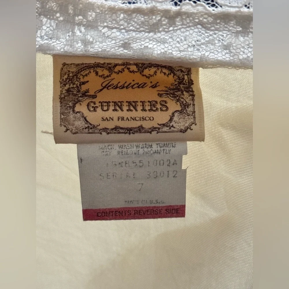 Vintage 70s 80s Gunne Sax Jessica Gunnies Lace Blouse Victorian Cottage Prairie - Picture 5 of 12